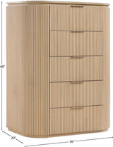 Monterey Natural/Oak/Silver Wood And Oak Veneer Chest - Ornate Home