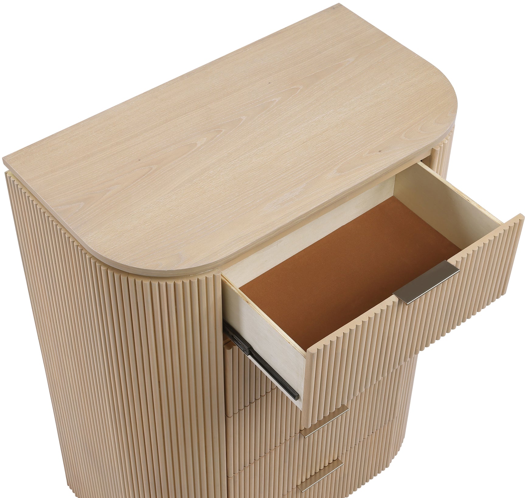 Monterey Natural/Oak/Silver Wood And Oak Veneer Chest - Ornate Home