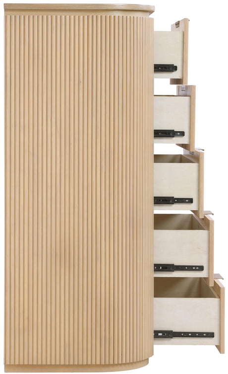 Monterey Natural/Oak/Silver Wood And Oak Veneer Chest - Ornate Home