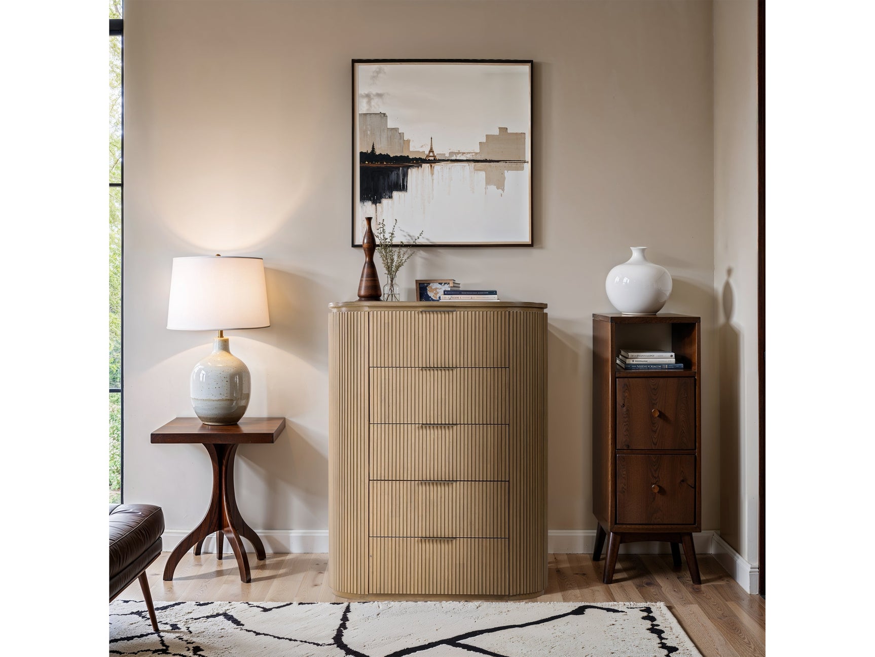 Monterey Natural/Oak/Silver Wood And Oak Veneer Chest - Ornate Home