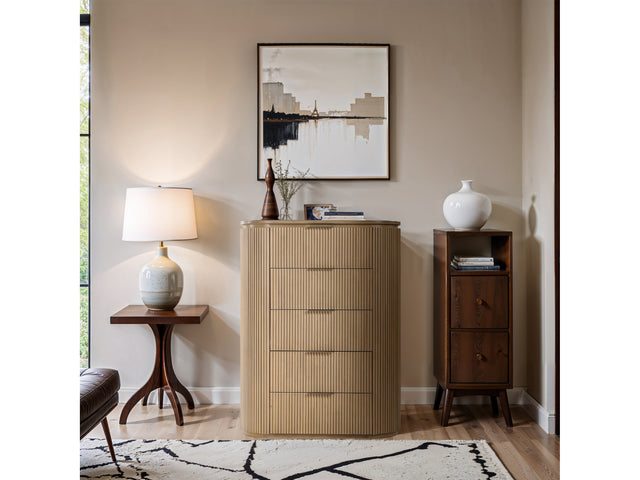 Monterey Natural/Oak/Silver Wood And Oak Veneer Chest - Ornate Home