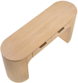 Monterey Natural/Oak/Silver Wood And Oak Veneer Desk - Ornate Home