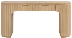 Monterey Natural/Oak/Silver Wood And Oak Veneer Desk - Ornate Home