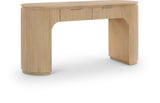 Monterey Natural/Oak/Silver Wood And Oak Veneer Desk - Ornate Home