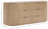 Monterey Natural/Oak/Silver Wood And Oak Veneer Dresser - Ornate Home