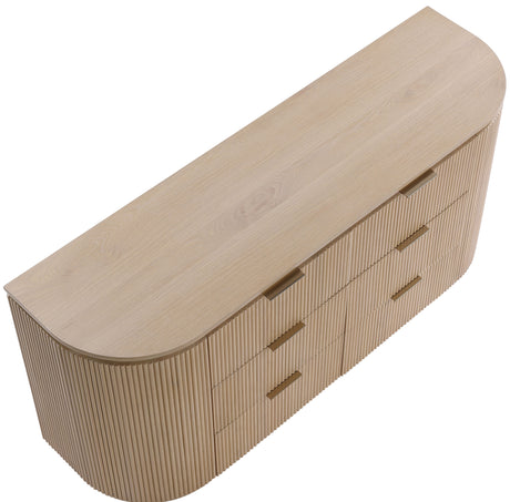 Monterey Natural/Oak/Silver Wood And Oak Veneer Dresser - Ornate Home