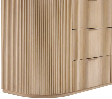 Monterey Natural/Oak/Silver Wood And Oak Veneer Dresser - Ornate Home