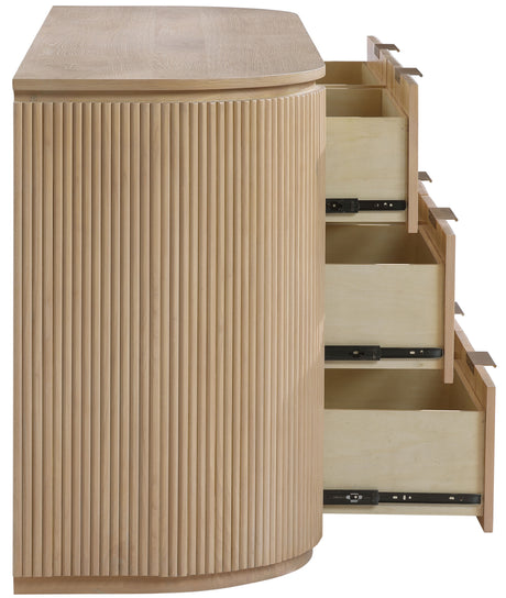 Monterey Natural/Oak/Silver Wood And Oak Veneer Dresser - Ornate Home