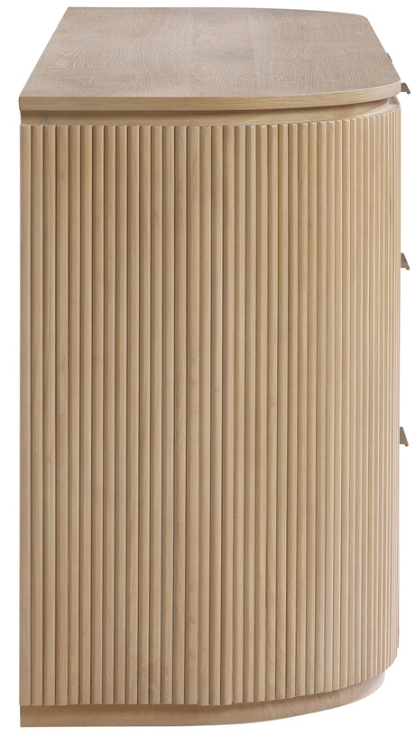 Monterey Natural/Oak/Silver Wood And Oak Veneer Dresser - Ornate Home