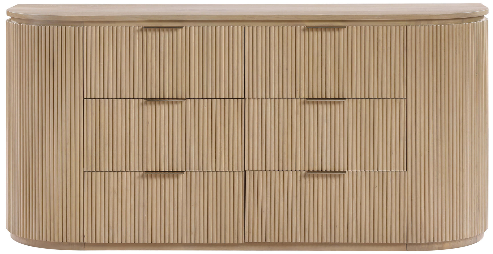 Monterey Natural/Oak/Silver Wood And Oak Veneer Dresser - Ornate Home