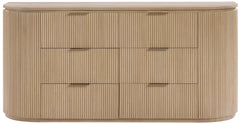 Monterey Natural/Oak/Silver Wood And Oak Veneer Dresser - Ornate Home