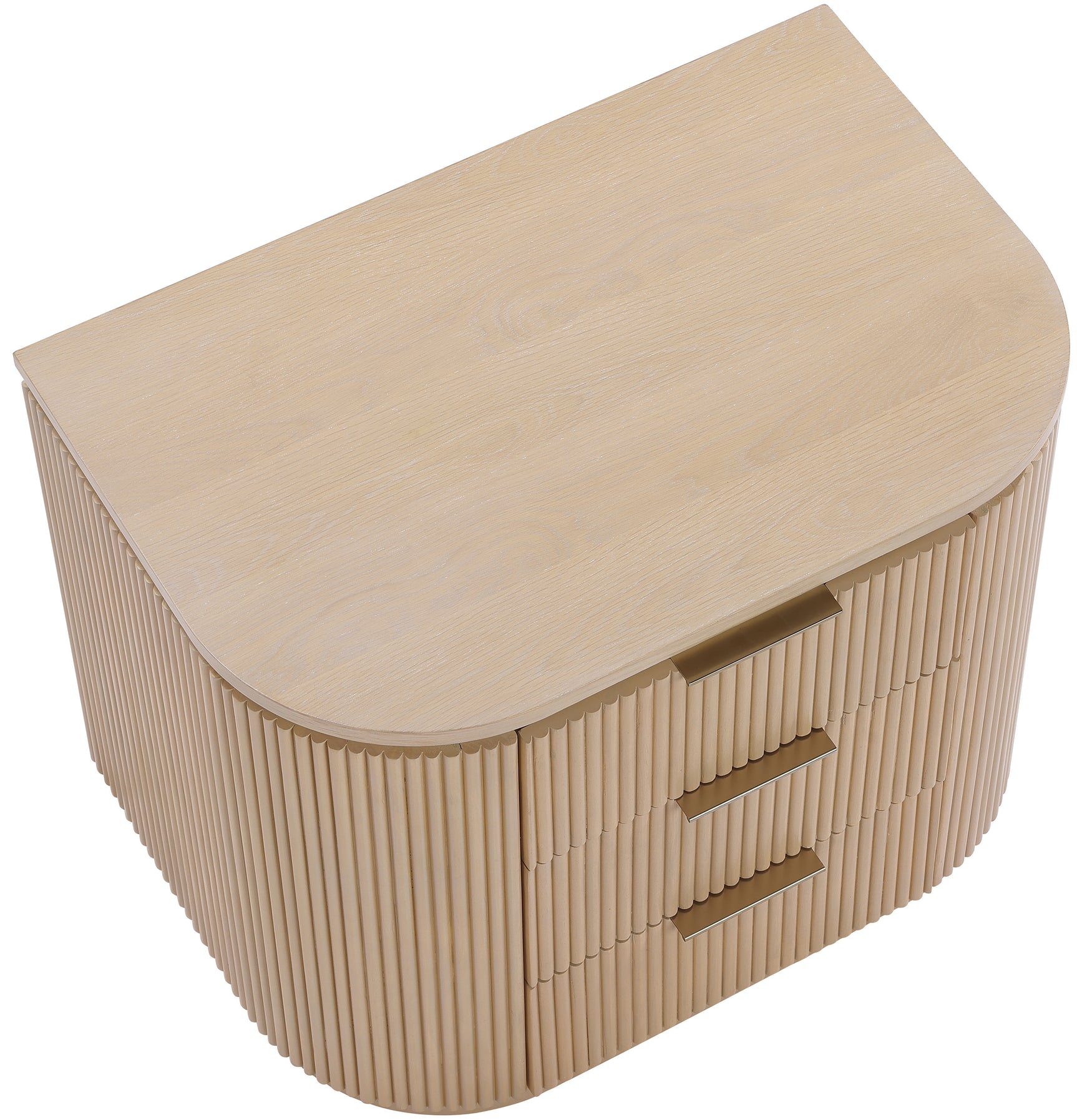 Monterey Natural/Oak/Silver Wood And Oak Veneer Nightstand - Ornate Home