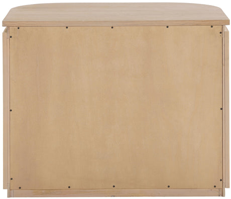 Monterey Natural/Oak/Silver Wood And Oak Veneer Nightstand - Ornate Home