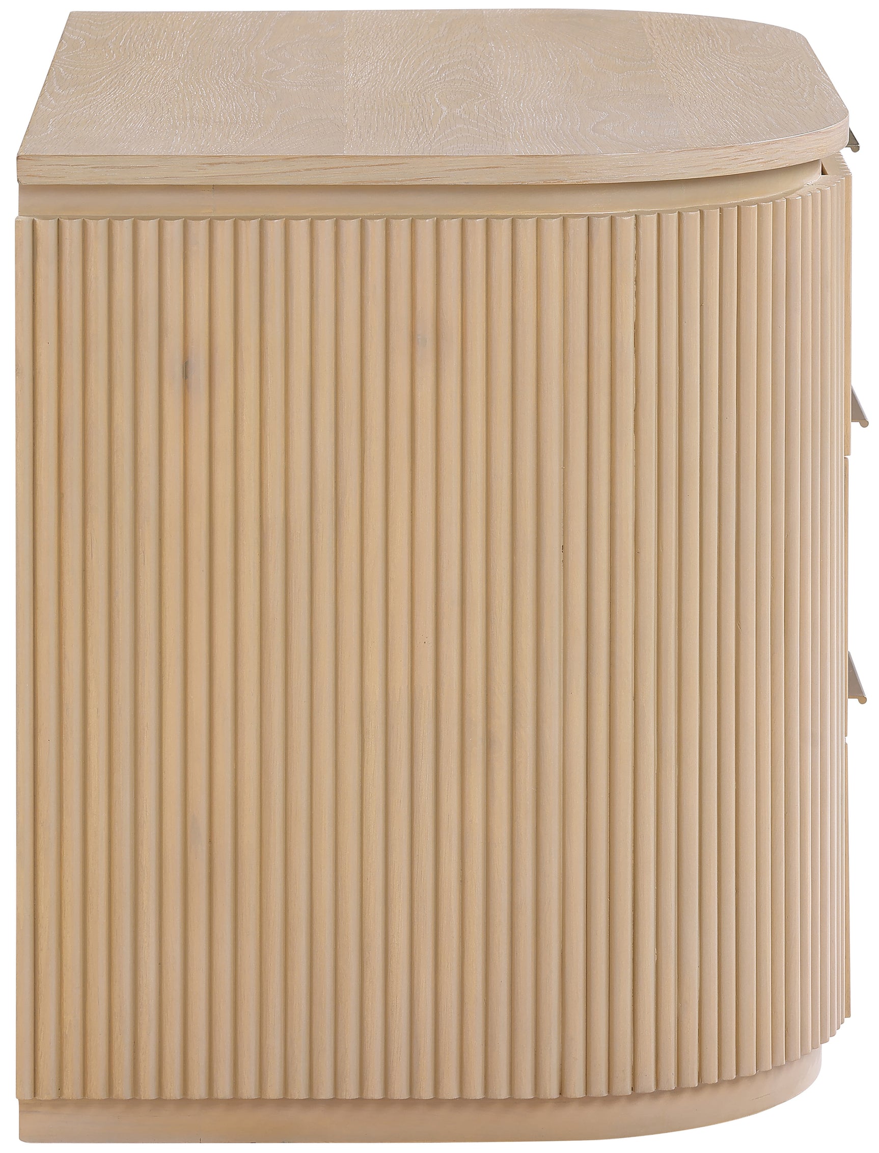 Monterey Natural/Oak/Silver Wood And Oak Veneer Nightstand - Ornate Home