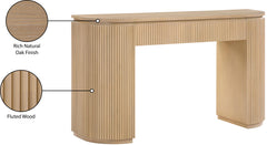Monterey Natural/Oak Wood And Oak Veneer Console Table - Ornate Home