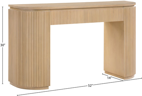 Monterey Natural/Oak Wood And Oak Veneer Console Table - Ornate Home