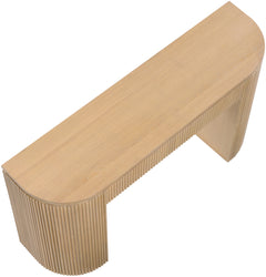Monterey Natural/Oak Wood And Oak Veneer Console Table - Ornate Home
