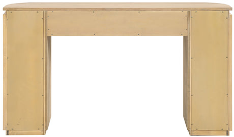 Monterey Natural/Oak Wood And Oak Veneer Console Table - Ornate Home