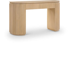 Monterey Natural/Oak Wood And Oak Veneer Console Table - Ornate Home