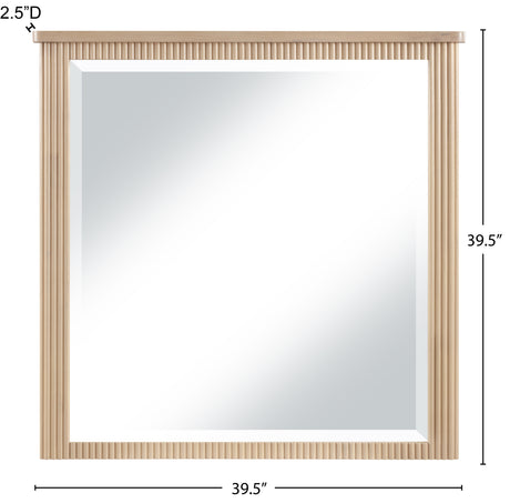 Monterey Natural Wood And Oak Veneer Mirror - Ornate Home
