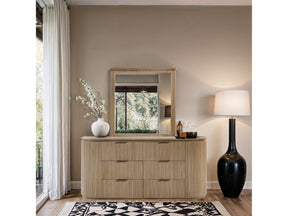 Monterey Natural Wood And Oak Veneer Mirror - Ornate Home