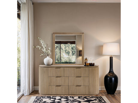 Monterey Natural Wood And Oak Veneer Mirror - Ornate Home