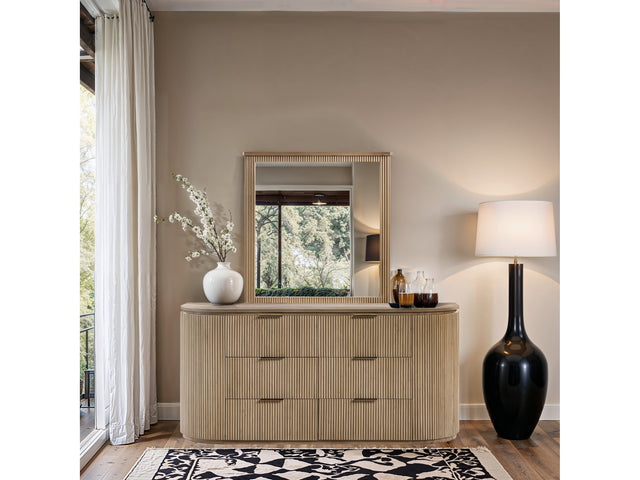 Monterey Natural Wood And Oak Veneer Mirror - Ornate Home