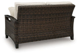 Monterey Point Dark Brown Loveseat w/Cushion - Ornate Home
