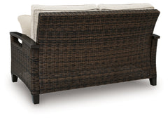 Monterey Point Dark Brown Loveseat w/Cushion - Ornate Home