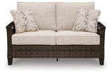 Monterey Point Dark Brown Loveseat w/Cushion - Ornate Home