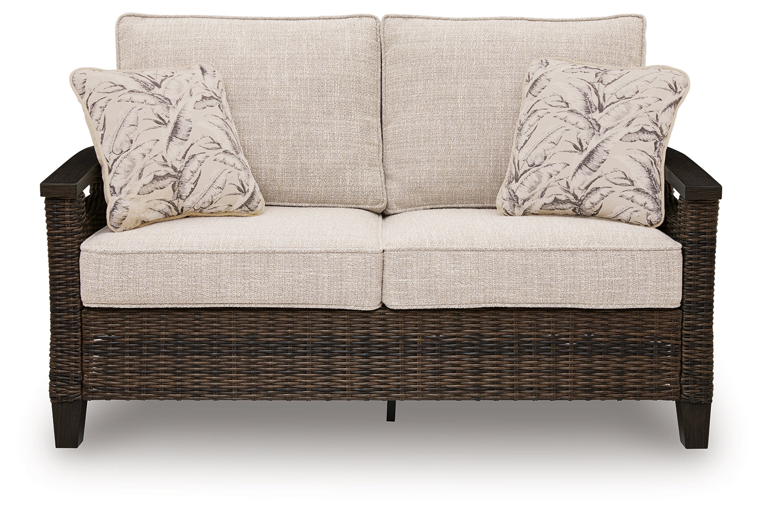 Monterey Point Dark Brown Loveseat w/Cushion - Ornate Home
