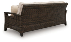 Monterey Point Dark Brown Sofa with Cushion - Ornate Home