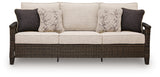 Monterey Point Dark Brown Sofa with Cushion - Ornate Home