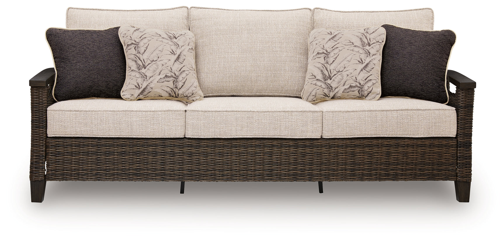 Monterey Point Dark Brown Sofa with Cushion - Ornate Home