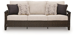 Monterey Point Dark Brown Sofa with Cushion - Ornate Home