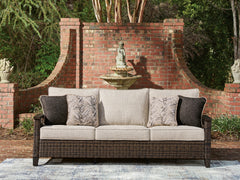Monterey Point Dark Brown Sofa with Cushion - Ornate Home
