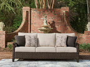 Monterey Point Dark Brown Sofa with Cushion - Ornate Home