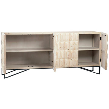 Montero Light Gray Washed Wood Sideboard - Ornate Home