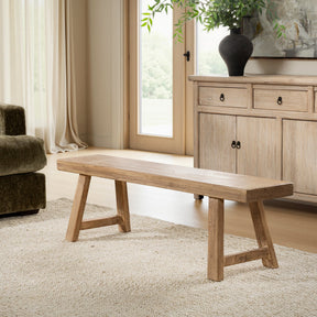 Monterrey Antique Saddle Accent Bench