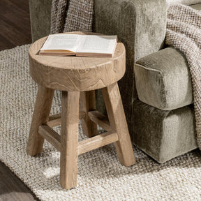 Monterrey Antique Saddle Medium Round Accent Table
