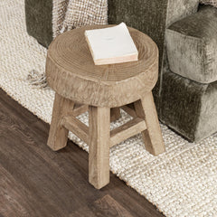 Monterrey Antique Saddle Small Round Accent Table