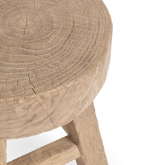 Monterrey Antique Saddle Small Round Accent Table