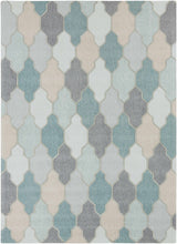 Monteview Sage&Teal Geometric Wool Rug - Clearance - Ornate Home