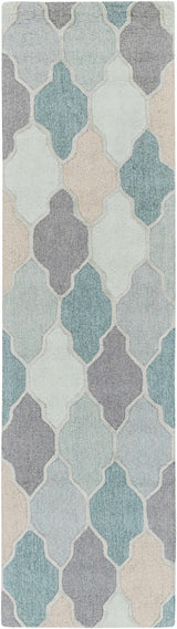Monteview Sage&Teal Geometric Wool Rug - Clearance - Ornate Home