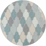 Monteview Sage&Teal Geometric Wool Rug - Clearance - Ornate Home