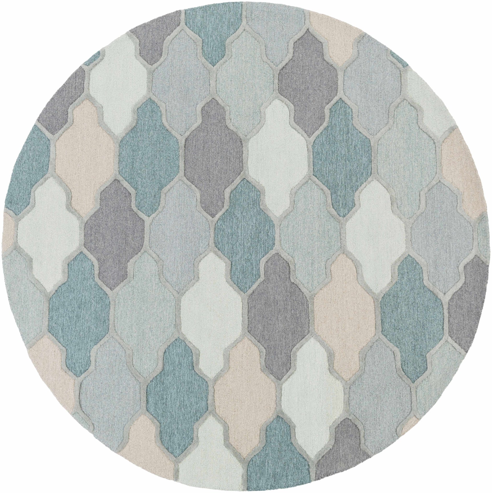 Monteview Sage&Teal Geometric Wool Rug - Clearance - Ornate Home