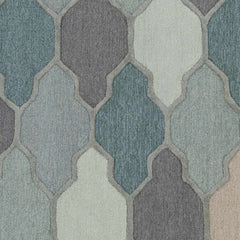 Monteview Sage&Teal Geometric Wool Rug - Clearance - Ornate Home