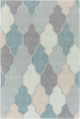 Monteview Sage&Teal Geometric Wool Rug - Clearance - Ornate Home