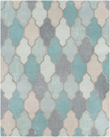 Monteview Sage&Teal Geometric Wool Rug - Clearance - Ornate Home