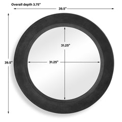 Montgomery Black Round Mirror - Ornate Home